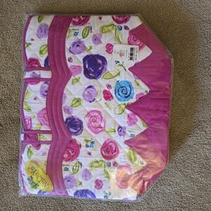 Floral Pink and White Quilted Shoulder Bag